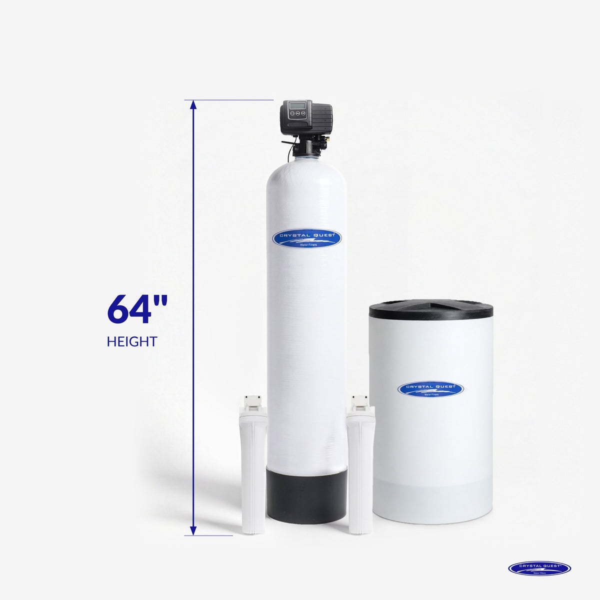 Whole House Water Softener with Sediment and Carbon Filters - Whole House Water Filters - Crystal Quest®