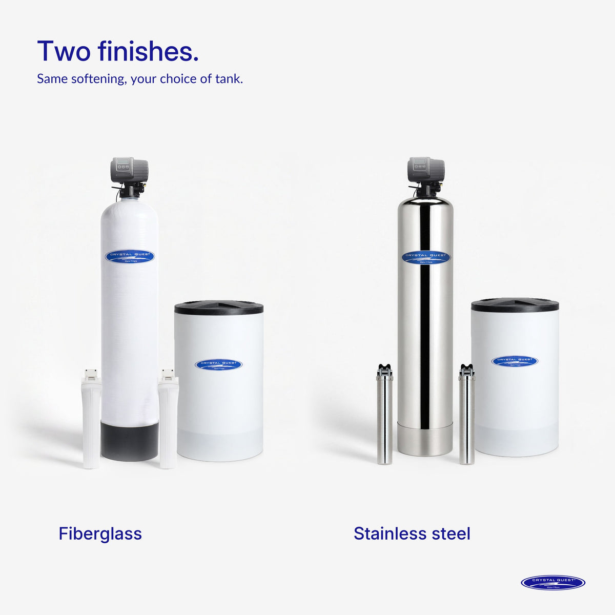 Whole House Water Softener with Sediment and Carbon Filters - Whole House Water Filters - Crystal Quest®