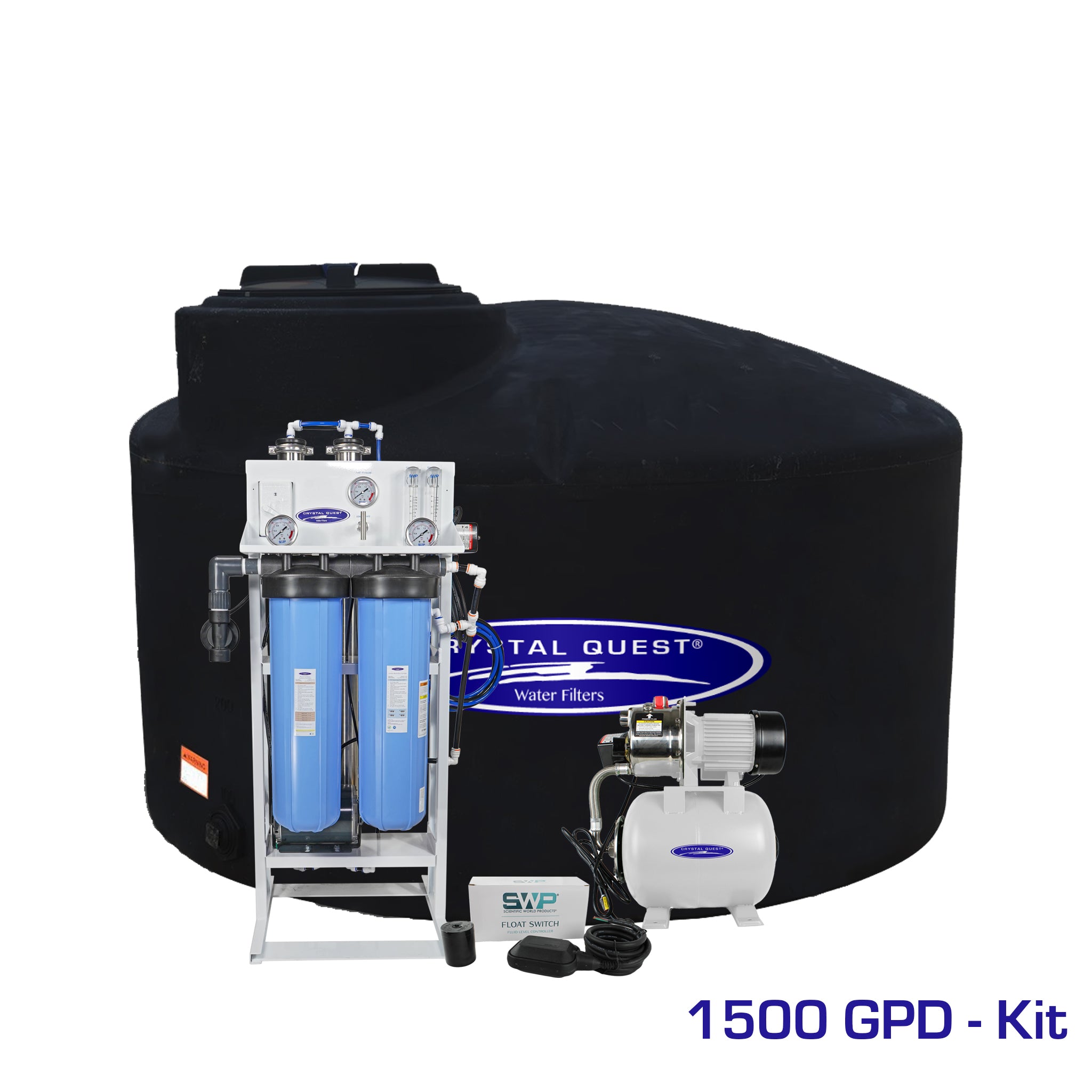 1500 GPD / Add Storage Tank Kit (550 Gal) Whole House Reverse Osmosis System - Reverse Osmosis System - Crystal Quest