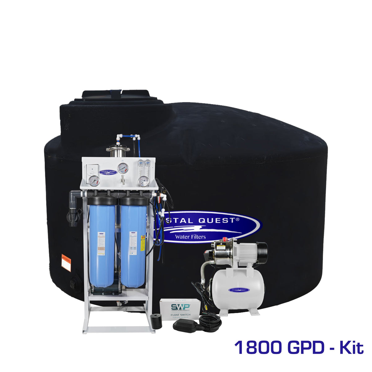 1800 GPD / Add Storage Tank Kit (550 Gal) Whole House Reverse Osmosis System - Reverse Osmosis System - Crystal Quest