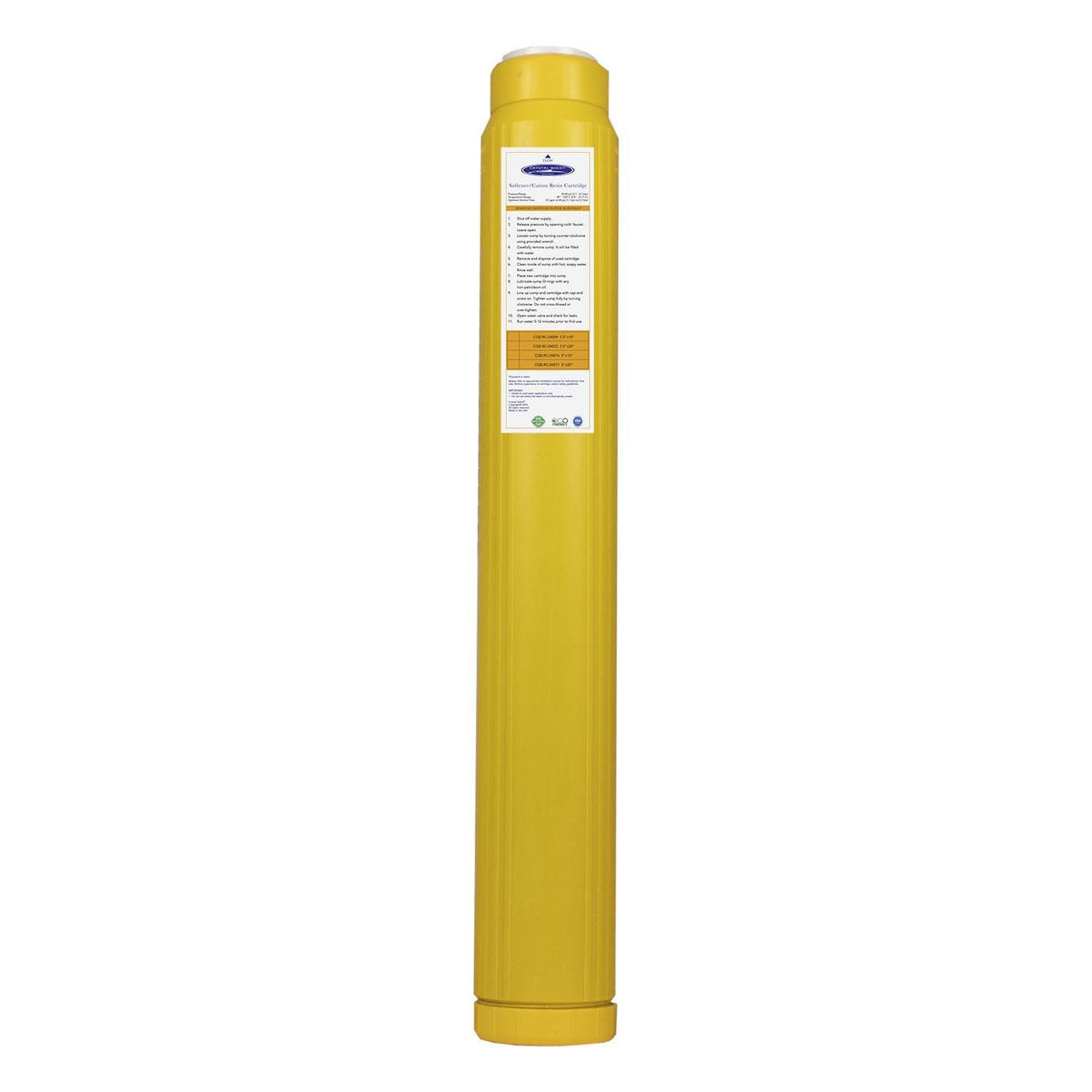 2-7/8" x 20" Cation Resin Filter Cartridge - Water Filter Cartridges - Crystal Quest