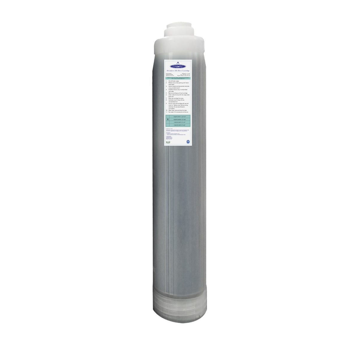 2-7/8" x 20" Ultra High Purity Demineralizing (DI) Cartridge for TDS Reduction - Water Filter Cartridges - Crystal Quest Water Filters