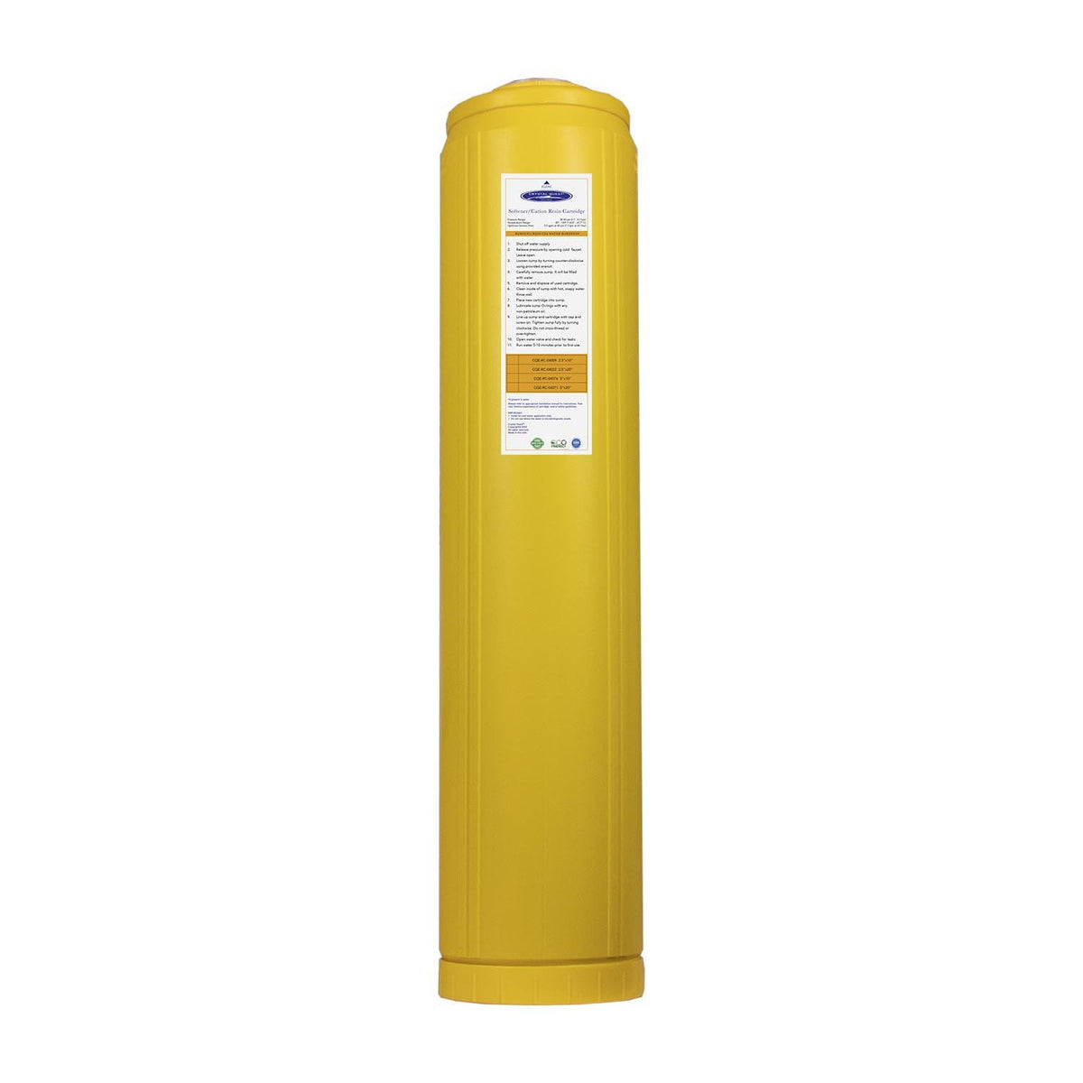 2-7/8" x 9-3/4" Cation Resin Filter Cartridge - Water Filter Cartridges - Crystal Quest