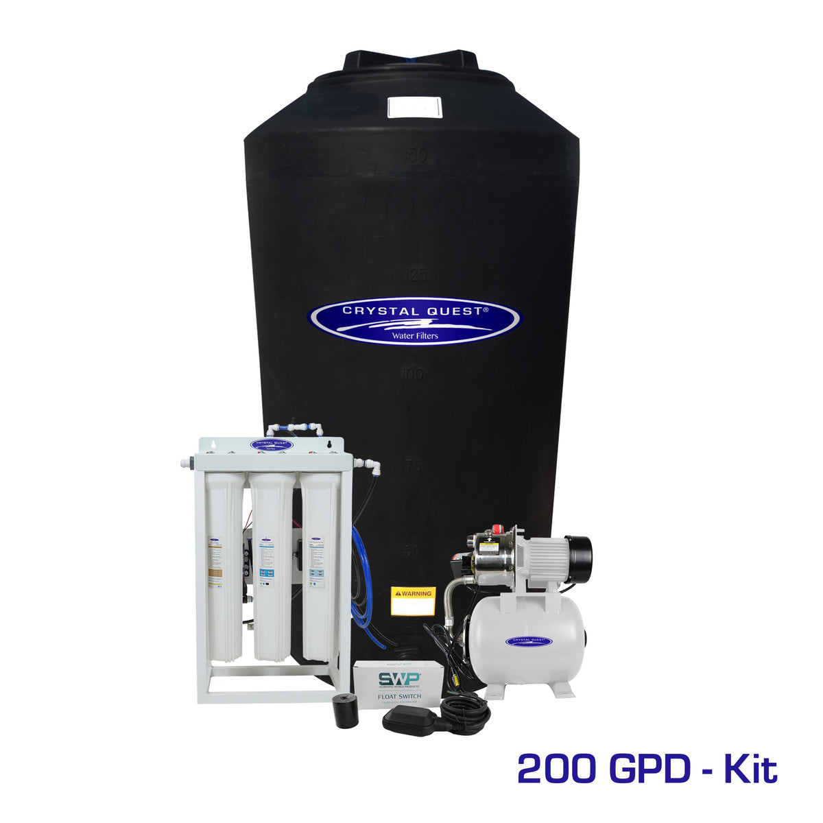 200 GPD / Add Storage Tank Kit (165 Gal) Whole House Reverse Osmosis System - Reverse Osmosis System - Crystal Quest