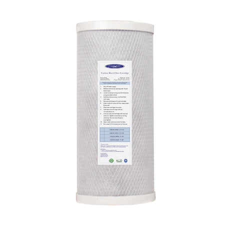 4-5/8" x 9-3/4" Coconut Based 5-Micron Carbon Block Filter Cartridge - Water Filter Cartridges - Crystal Quest