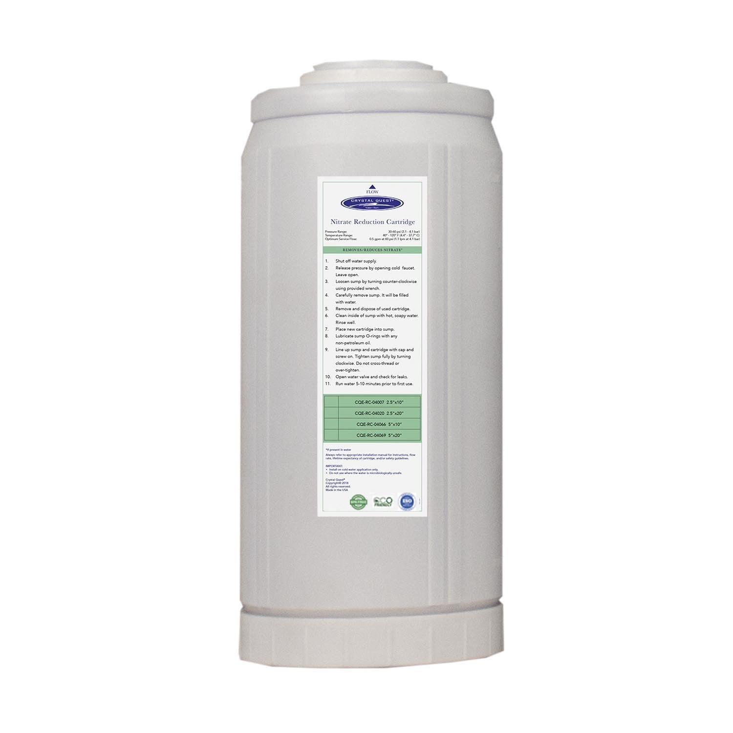 Nitrate Removal Filter Cartridge Crystal Quest Water Filters