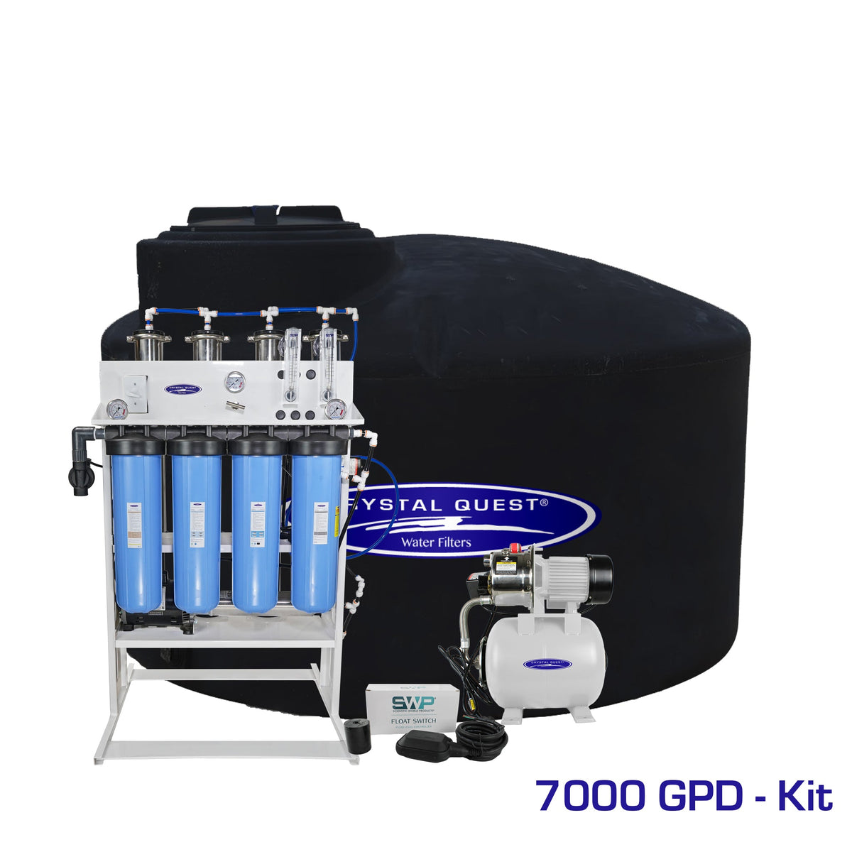 7000 GPD / Add Storage Tank Kit (550 Gal) Whole House Reverse Osmosis System - Reverse Osmosis System - Crystal Quest