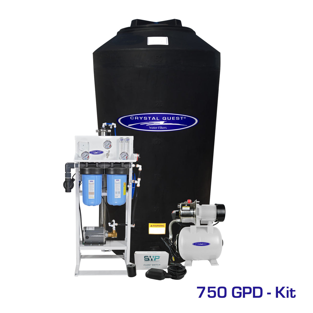 750 GPD / Add Storage Tank Kit (165 Gal) Whole House Reverse Osmosis System - Reverse Osmosis System - Crystal Quest