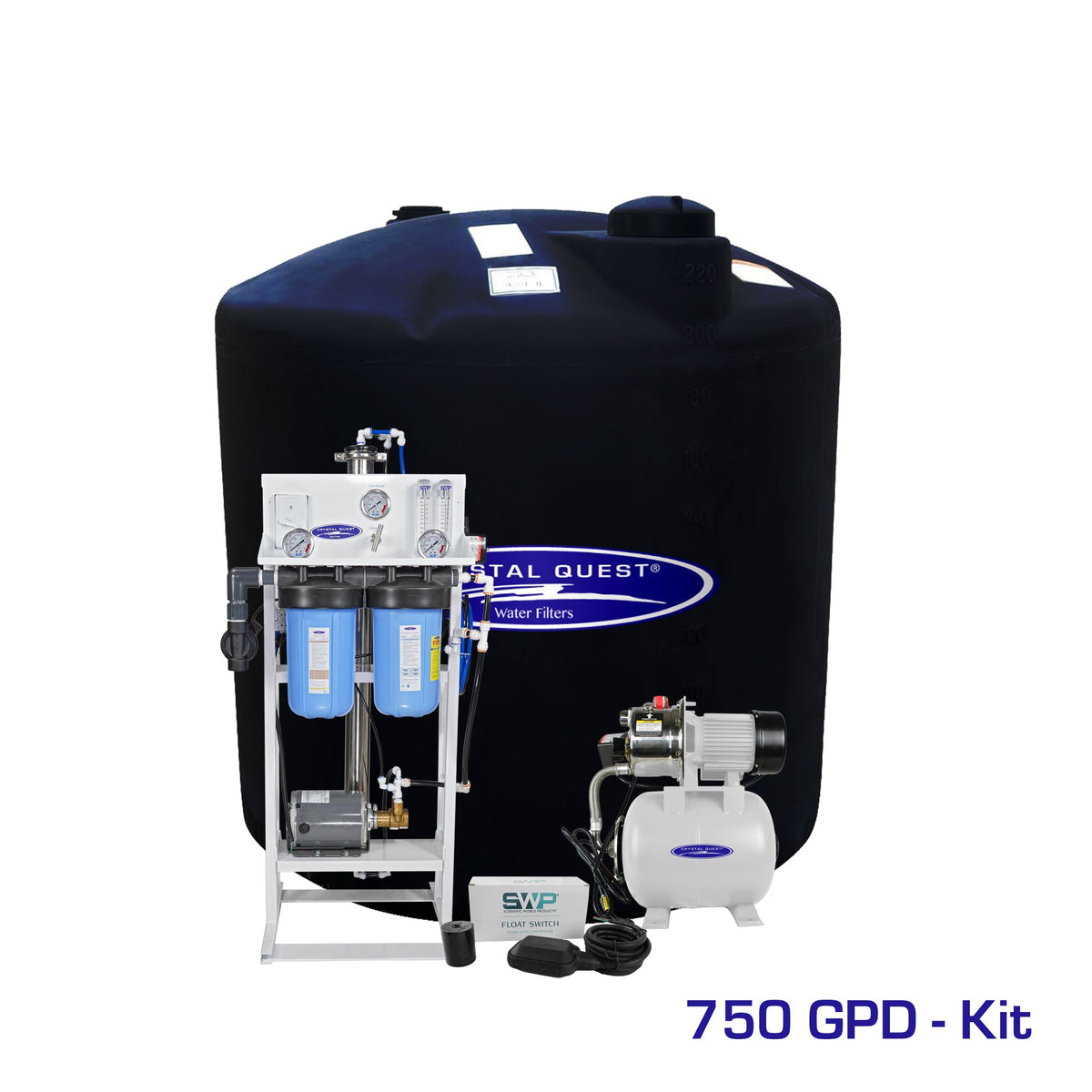 750 GPD / Add Storage Tank Kit (220 Gal) Whole House Reverse Osmosis System - Reverse Osmosis System - Crystal Quest