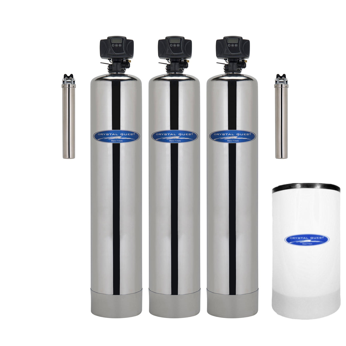 Add SMART Filter and Softener / Stainless Steel / 1.5 Acid Neutralizing Whole House Water Filter - Whole House Water Filters - Crystal Quest
