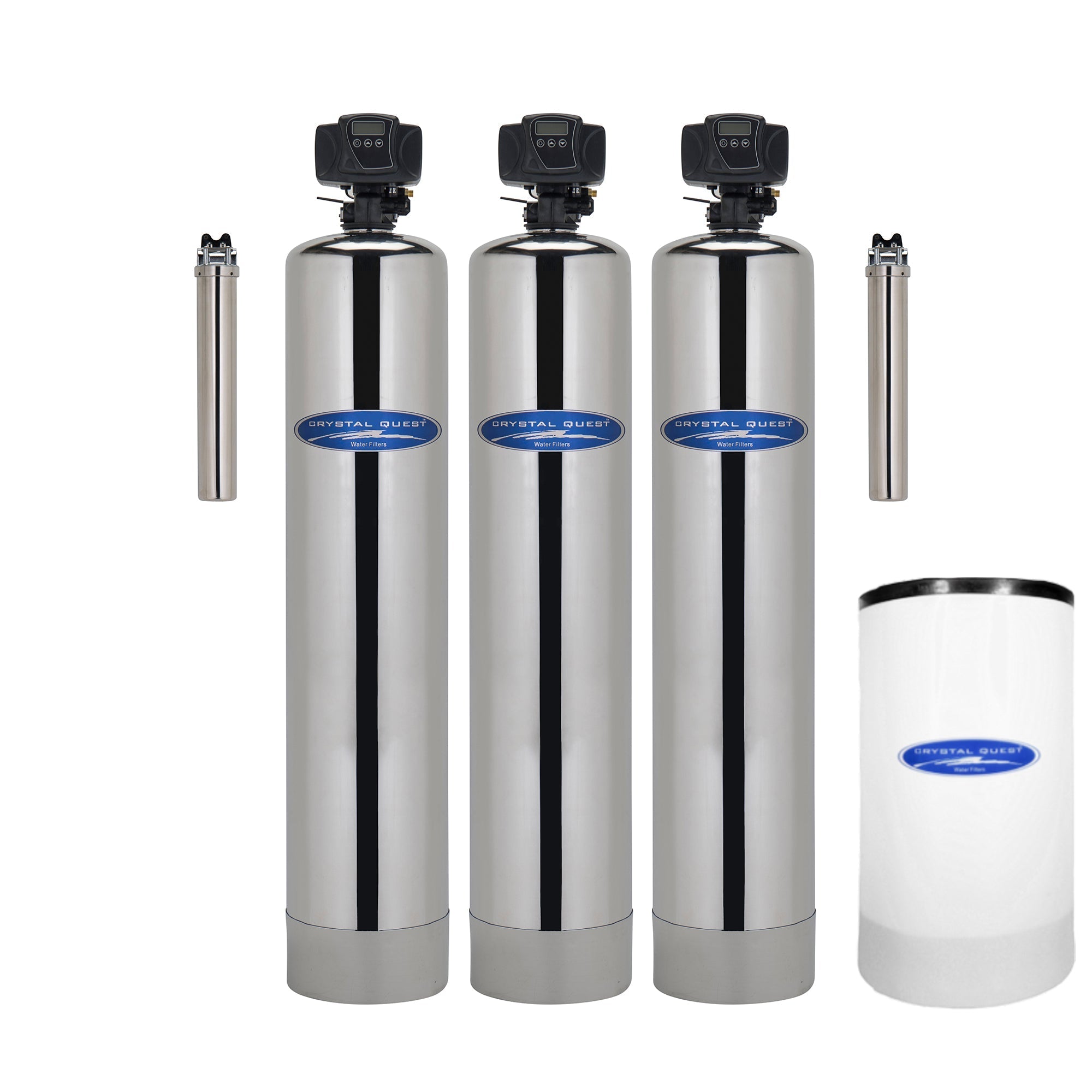 Add SMART Filter and Softener / Stainless Steel / 1.5 Arsenic Whole House Water Filter - Whole House Water Filters - Crystal Quest
