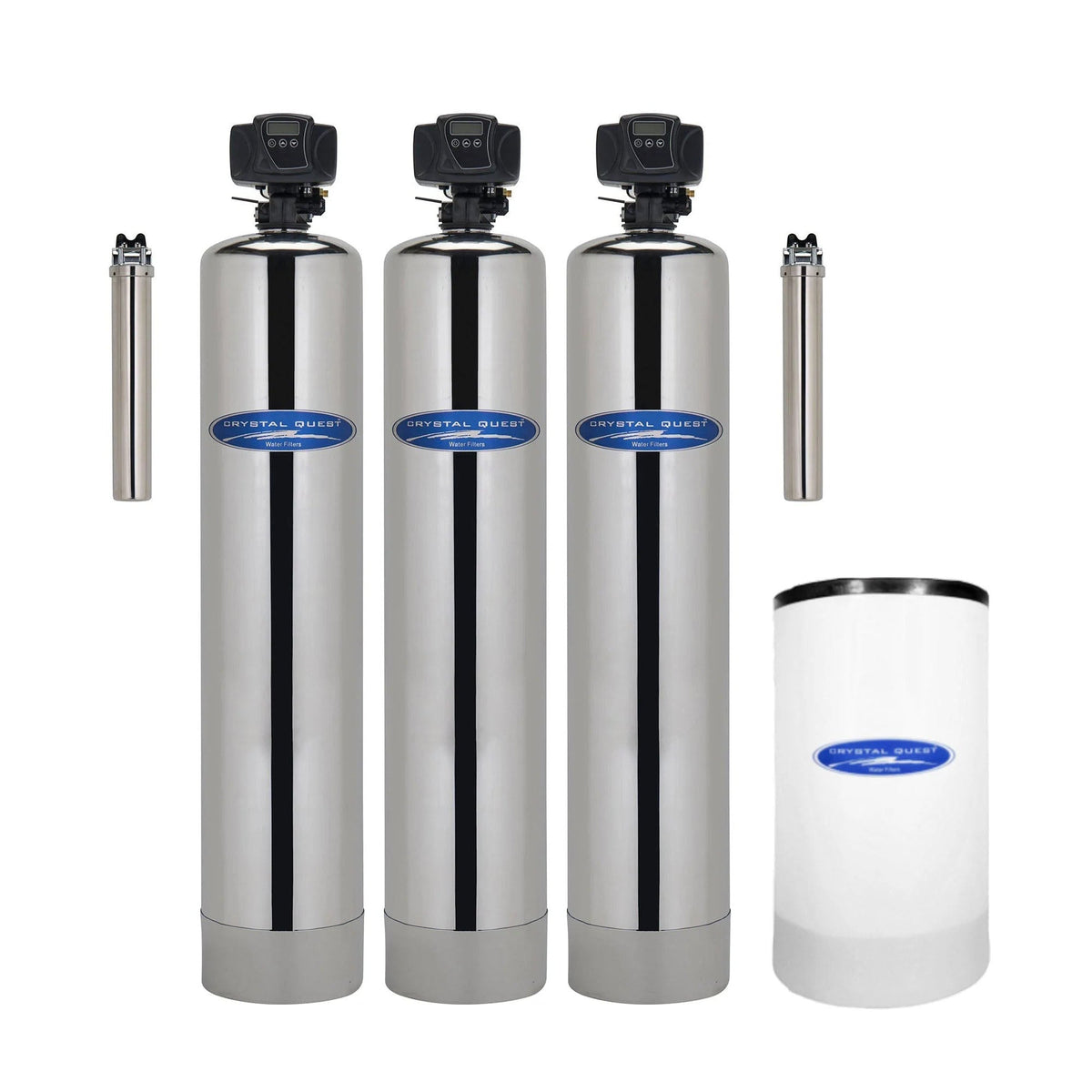 Add SMART Filter and Softener / Stainless Steel / 1.5 Tannin Whole House Water Filter - Whole House Water Filters - Crystal Quest
