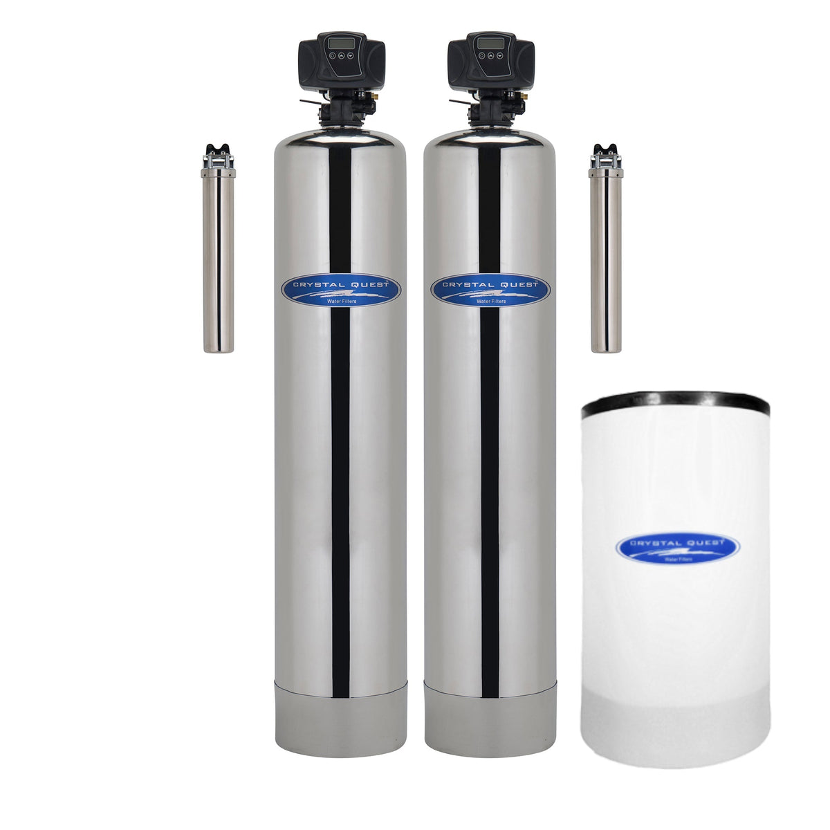 Add Softener / Stainless Steel / 1.5 Fluoride Whole House Water Filter - Whole House Water Filters - Crystal Quest