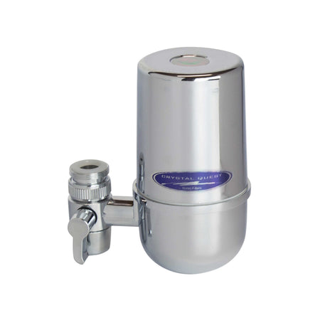 Chrome Faucet Mount Water Filter System (6 Stages) - Faucet Mount Water Filters - Crystal Quest