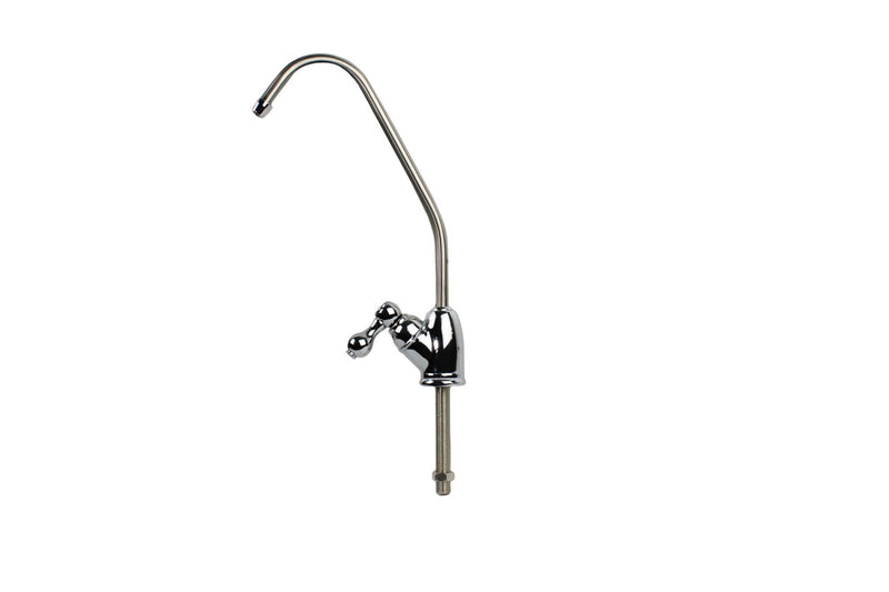 Chrome Faucet with 1/4 inch Tube, European lever handle, side view