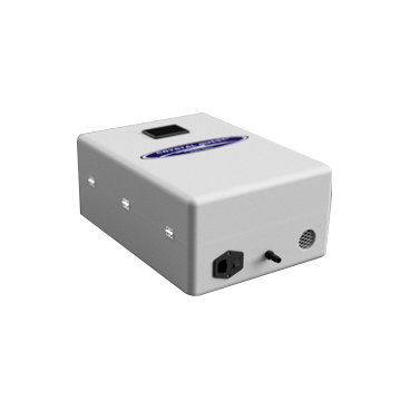 Crystal Quest OxiOrg Water Oxidation Ozone System, white unit with top panel and rear power inlet, angled view, rendering