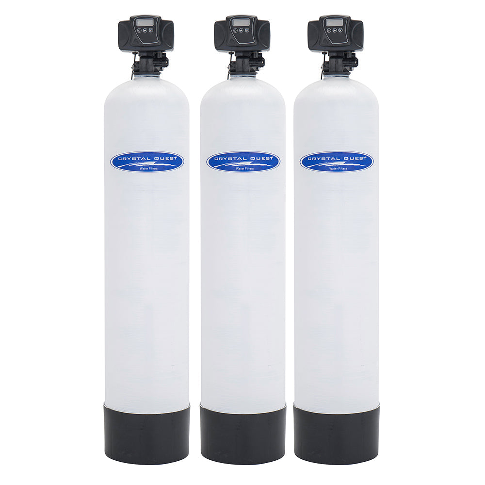 Fiberglass / SMART + Fluoride + Softener / Automatic Whole House Inline Water Filter - Whole House Water Filters - Crystal Quest