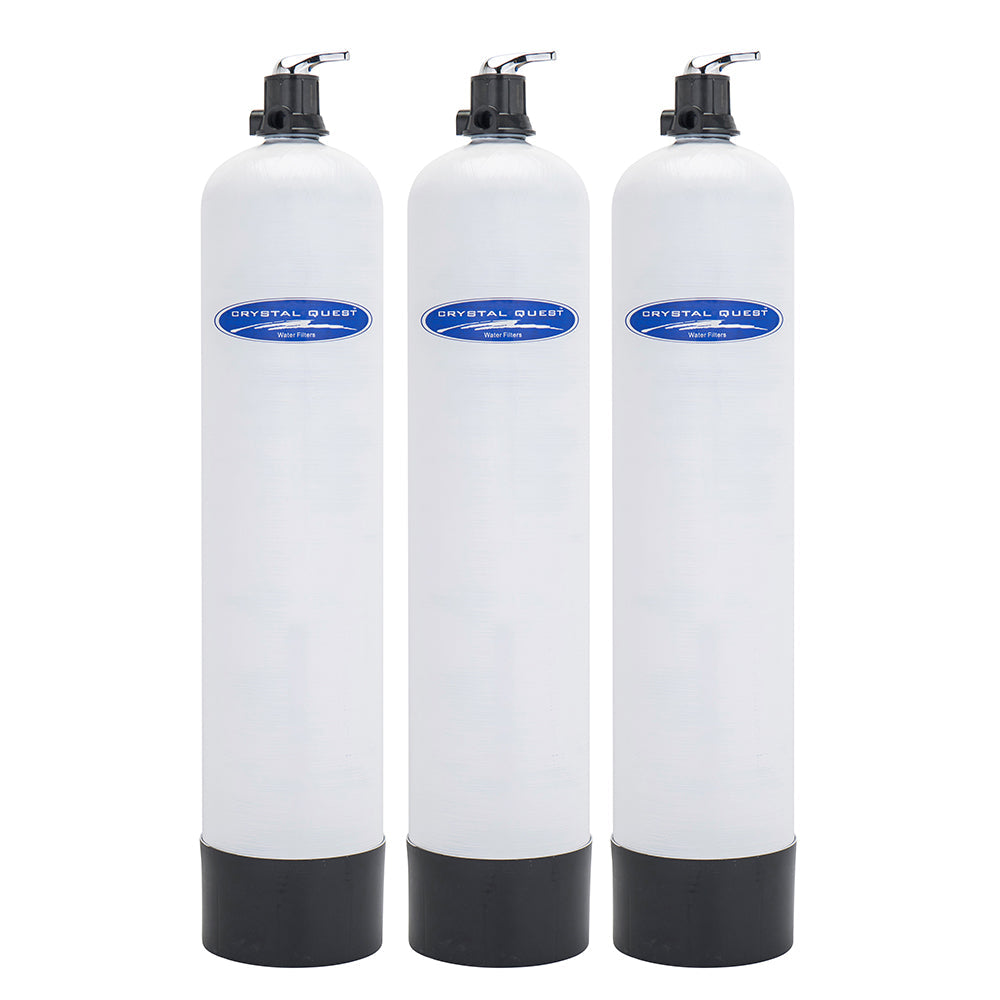 Fiberglass / SMART + Fluoride + Softener / Manual Whole House Inline Water Filter - Whole House Water Filters - Crystal Quest