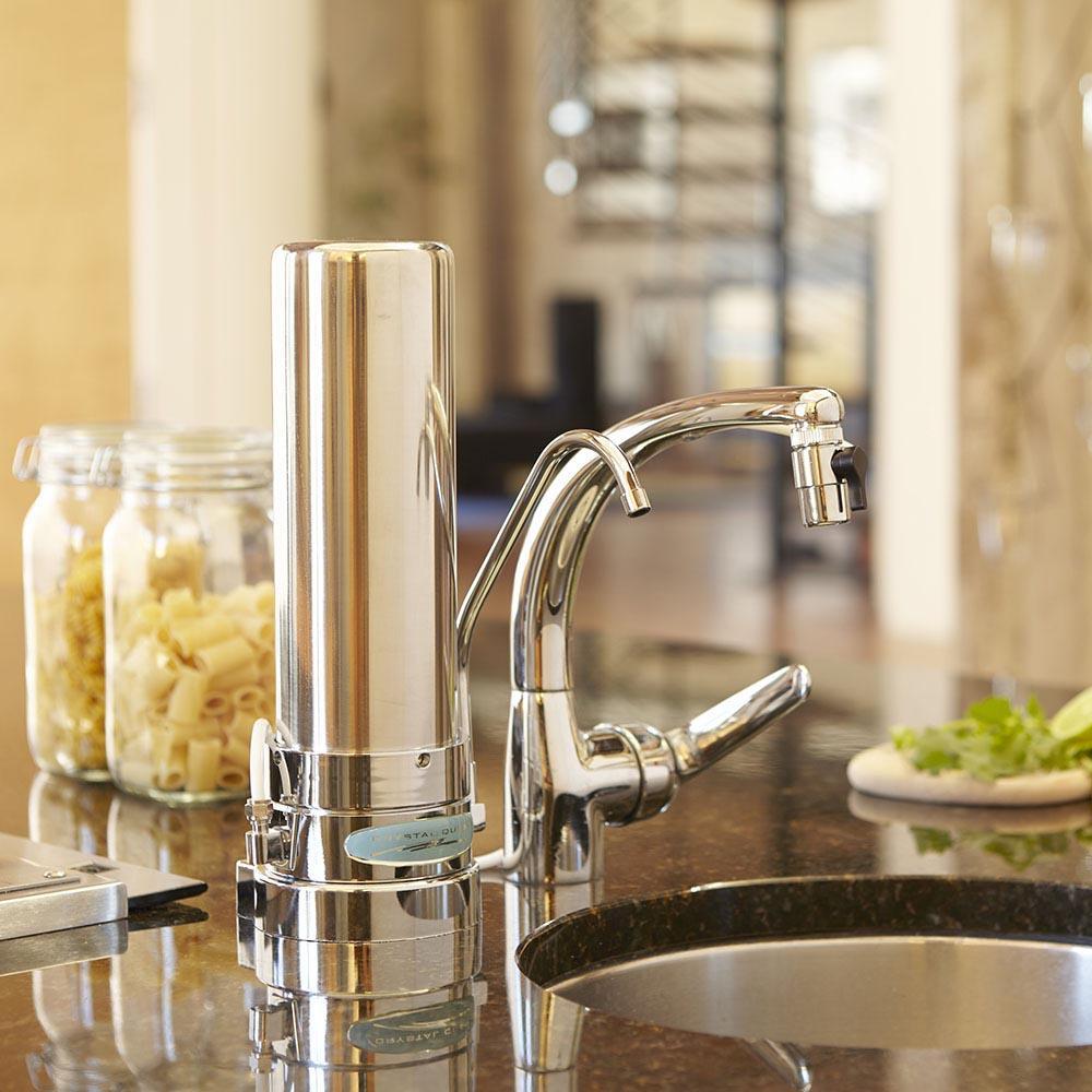 Fluoride Removal | SMART Single Cartridge Countertop Water Filter System - Countertop Water Filters - Crystal Quest Water Filters