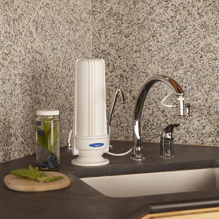 Fluoride Removal | SMART Single Cartridge Countertop Water Filter System - Countertop Water Filters - Crystal Quest Water Filters