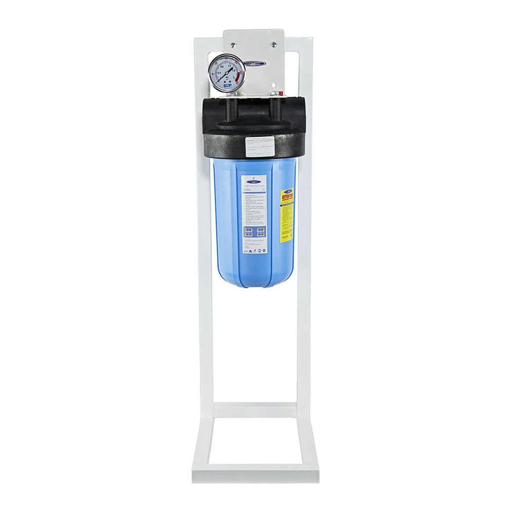Single / 1" / With System Stand Compact Whole House Water Filter, Alkalizing (2-4 GPM | 1-2 people) - Whole House Water Filters - Crystal Quest