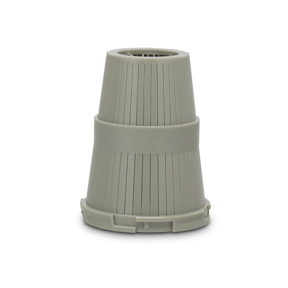 Top Distributor Cone, gray slotted plastic distributor basket for a media tank