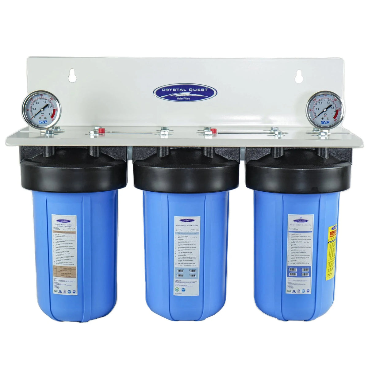 Triple / 1" Compact Whole House Water Filter, SMART Series (3-6 GPM | 1-2 people) - Whole House Water Filters - Crystal Quest