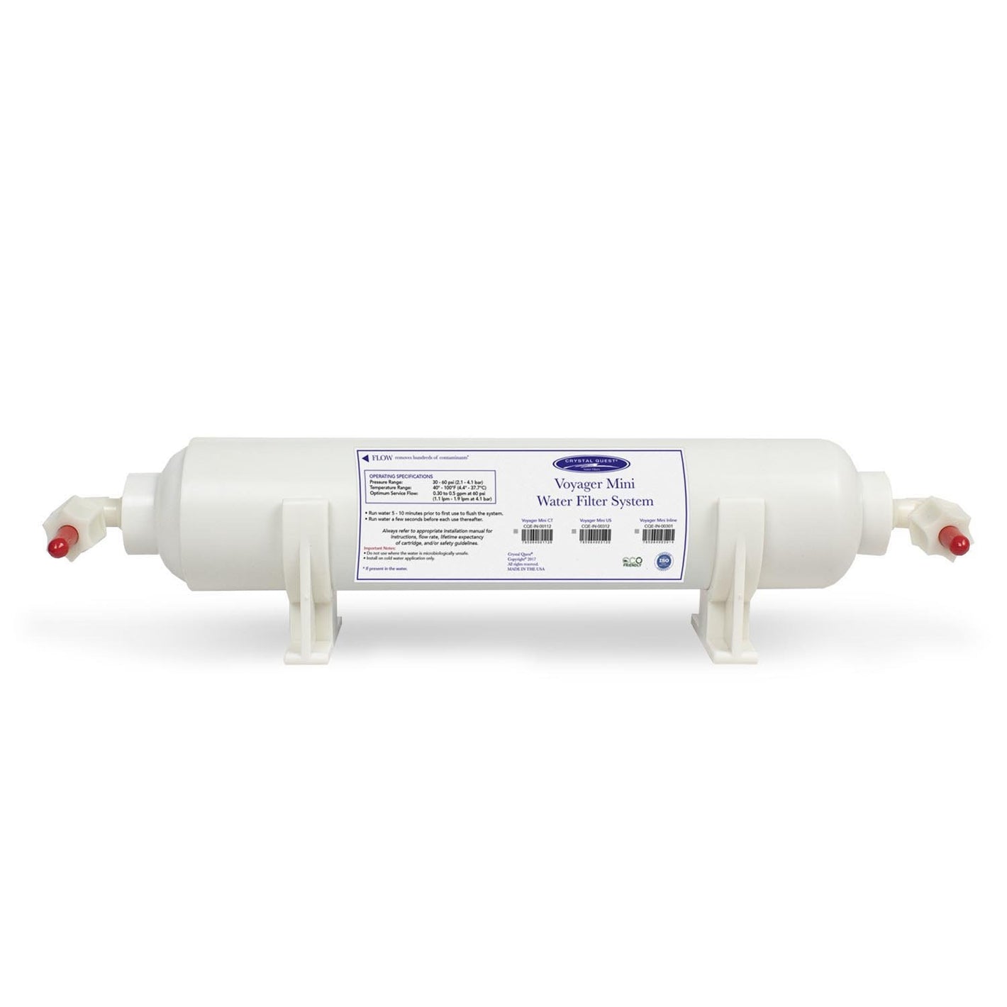 Voyager Mini Refrigerator/In-Line Water Filter System - Inline Water Filters - Crystal Quest