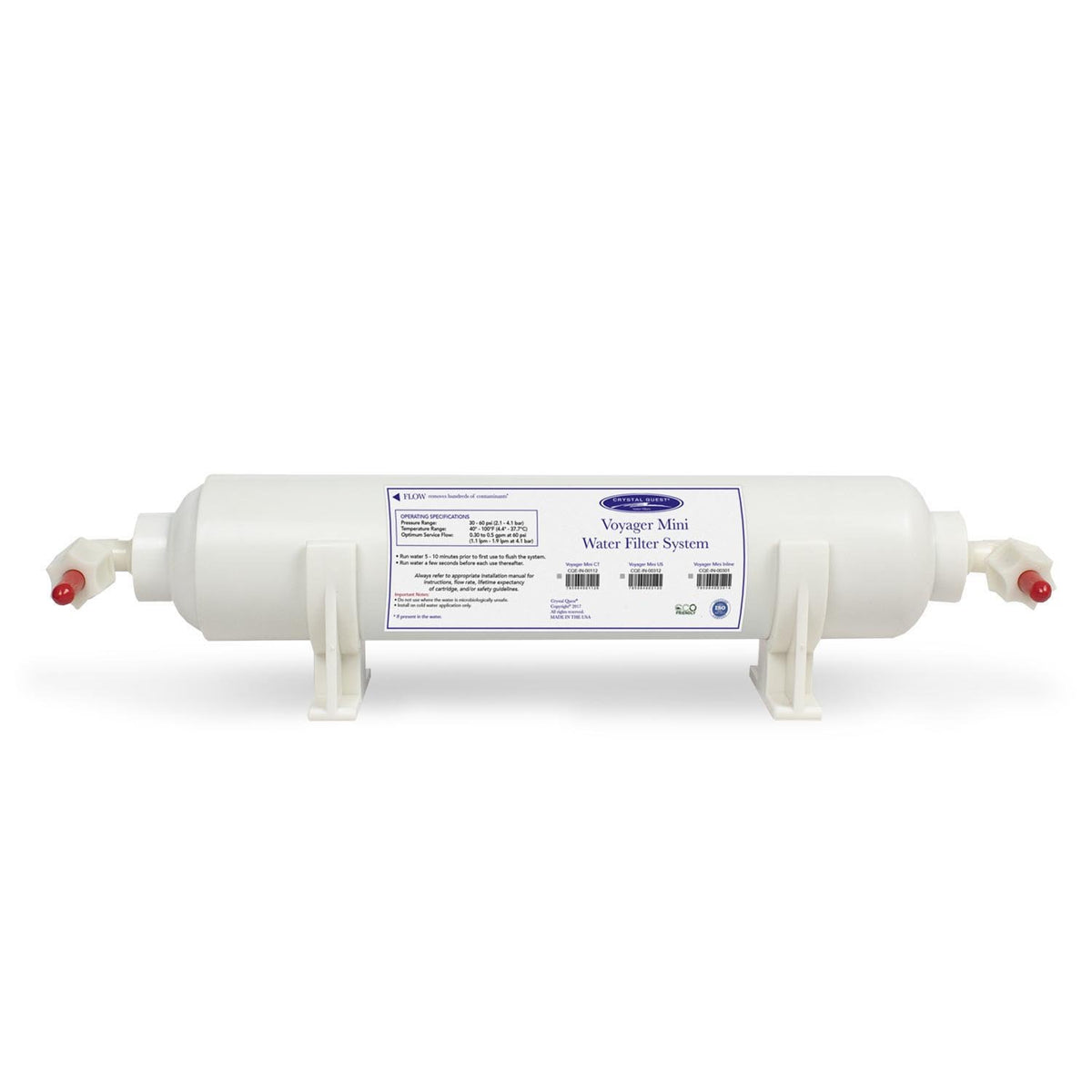 Voyager Mini Refrigerator/In-Line Water Filter System - Inline Water Filters - Crystal Quest