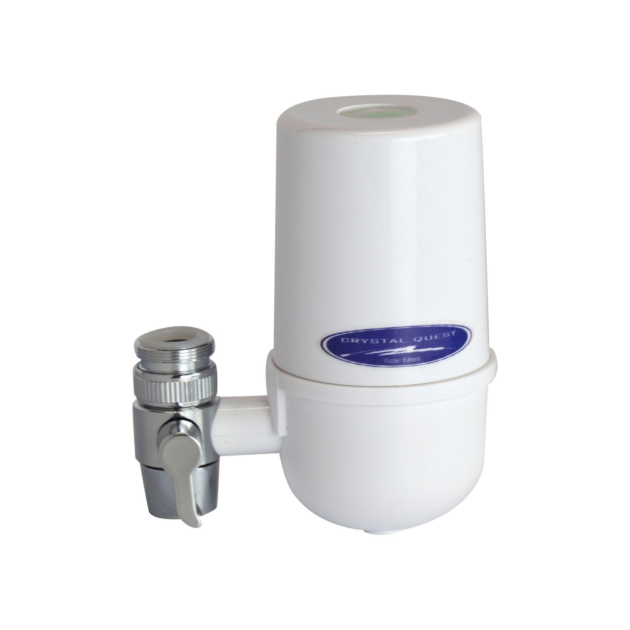 White Faucet Mount Water Filter System (6 Stages) - Faucet Mount Water Filters - Crystal Quest