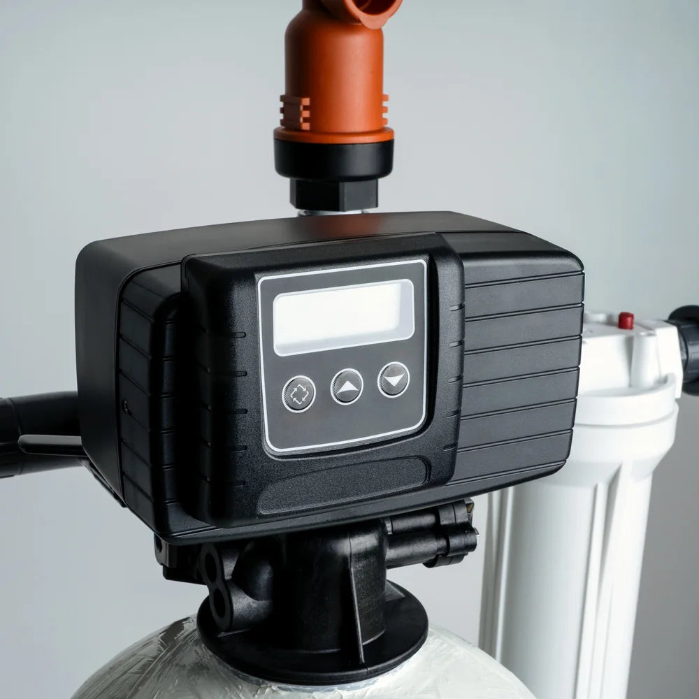 Control valve on a Crystal Quest treatment tank
