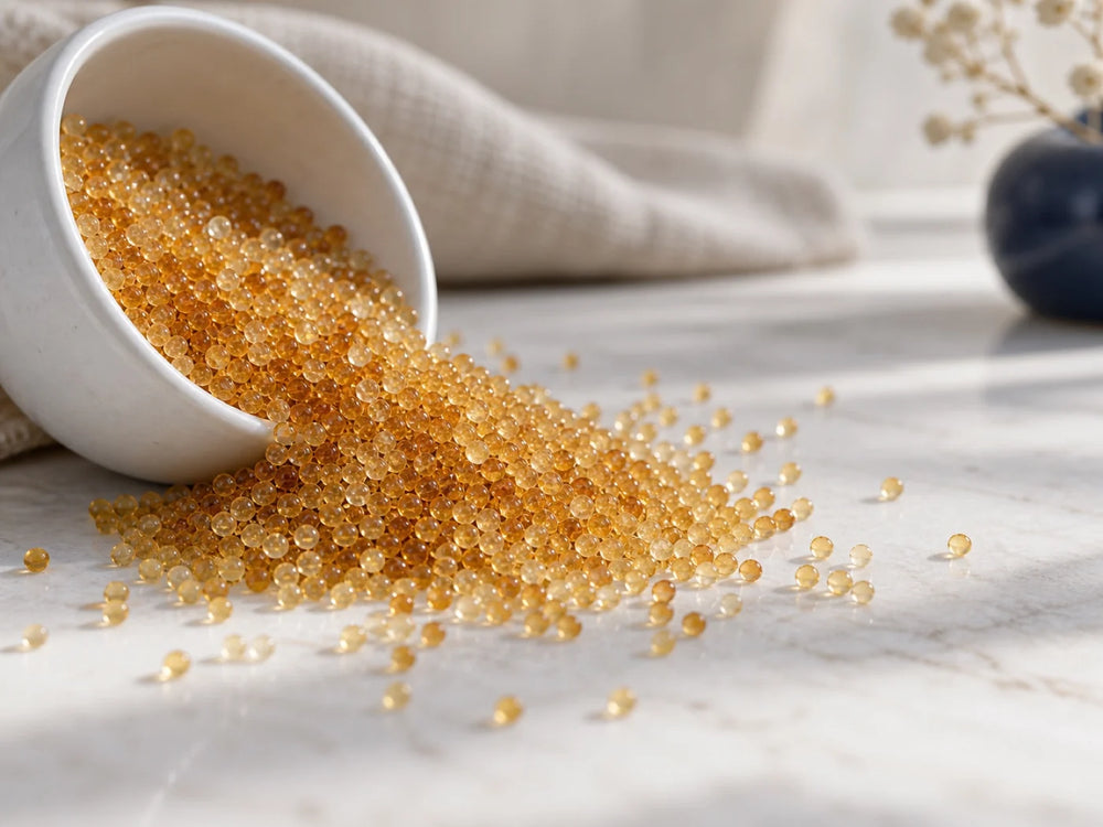 Illustration of softener resin beads