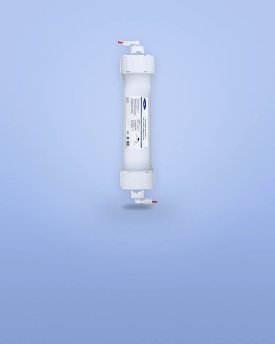 Inline coconut shell carbon cartridge